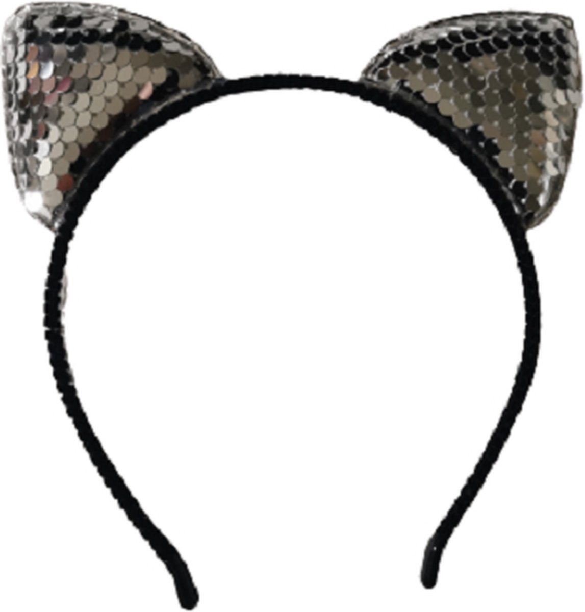 Diadeem Katten Oren Zilveren Pailletten | Kind Meisje Dames | Feest Schattig Glitter Hip Kerst